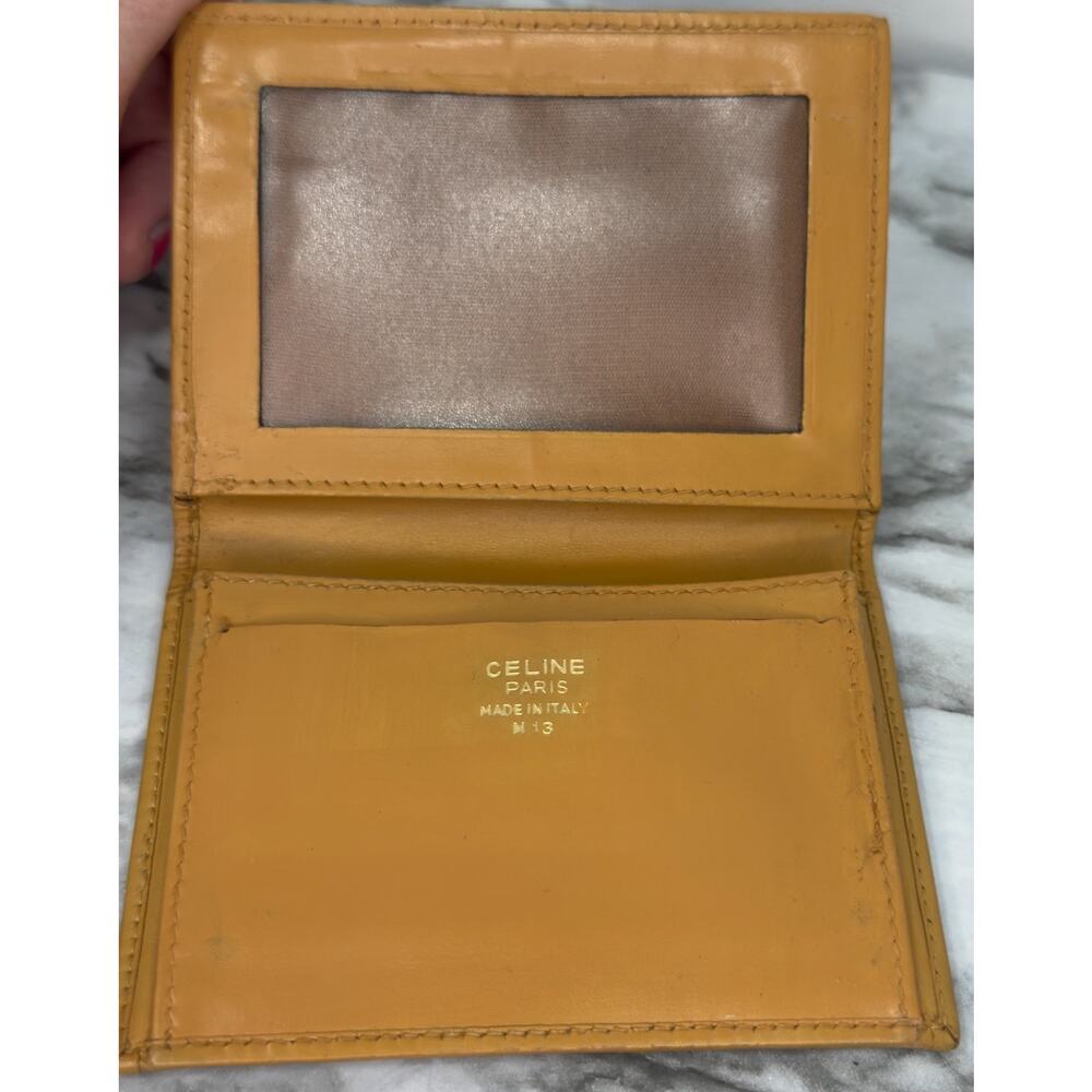 Celine Vintage Macadam Card Case Bifold Wallet Triomphe Logo M13 - Picture 3 of 11